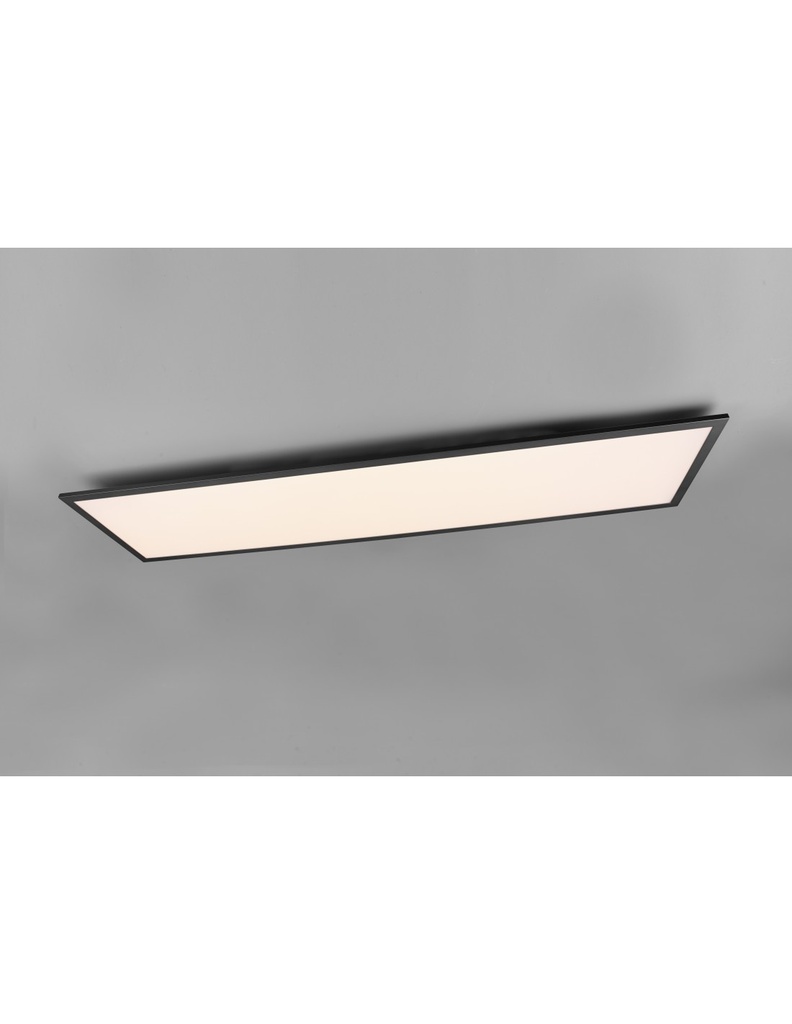 Plafoniera Rettangolare Moderna Led Dimmer 34w Nero