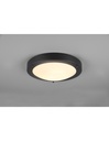 Plafoniera Bagno Condus Nero con Vetro Bianco IP44
