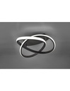 Plafoniera Antracite Spirale Led 18w Dimmerabile Ø45 cm