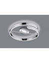 Plafoniera Design Cerchio Led Dimmer 4000k Cromo