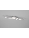 Plafoniera Design Doppia Bacchetta Ondulata Led 4000k Route Nichel Trio Lighting