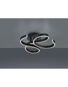Plafoniera Antracite con Vortici LED Dimmerabile 40W