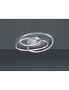 Plafoniera a Led Nichel Opaco 3 Cerchi Dimmerabile L60 cm