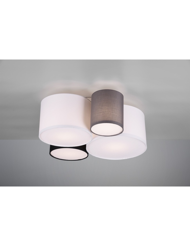 Plafoniera Hotel 4xE27 Cilindri Multicolor L50cm Trio Lighting