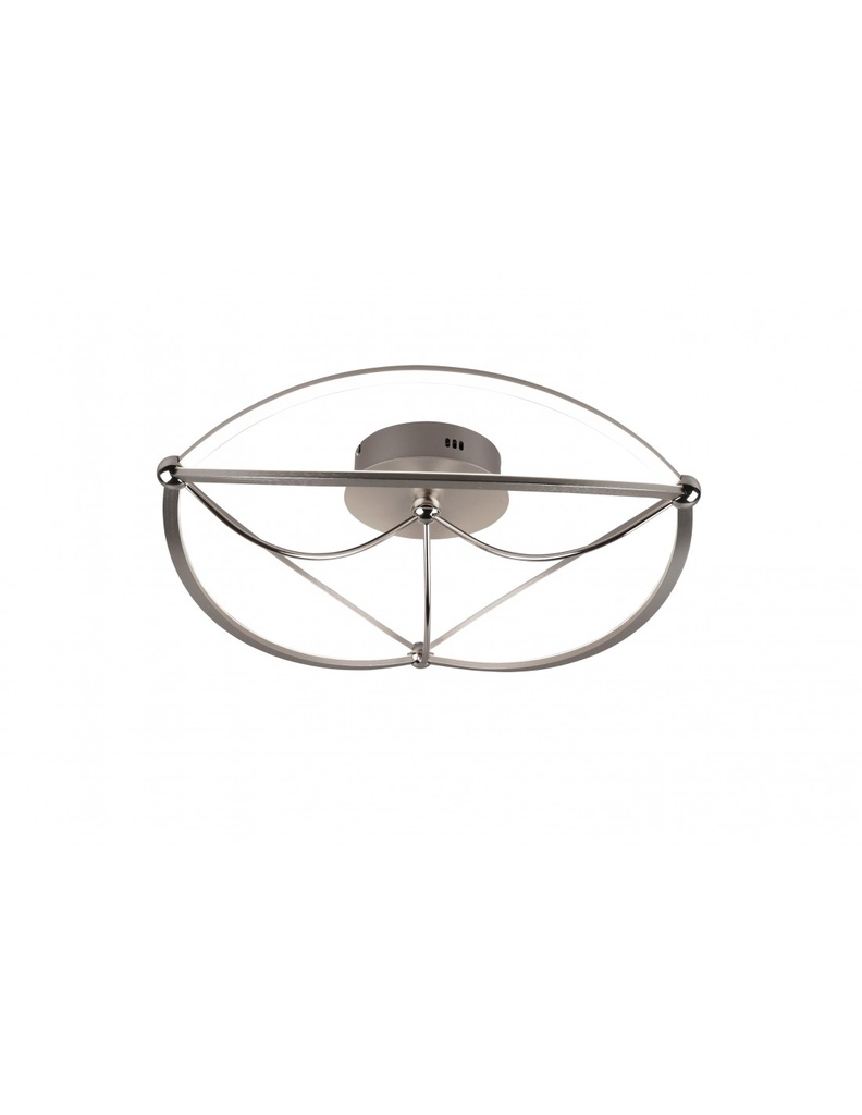 Plafoniera Led Ellissi Nichel Ø62 cm