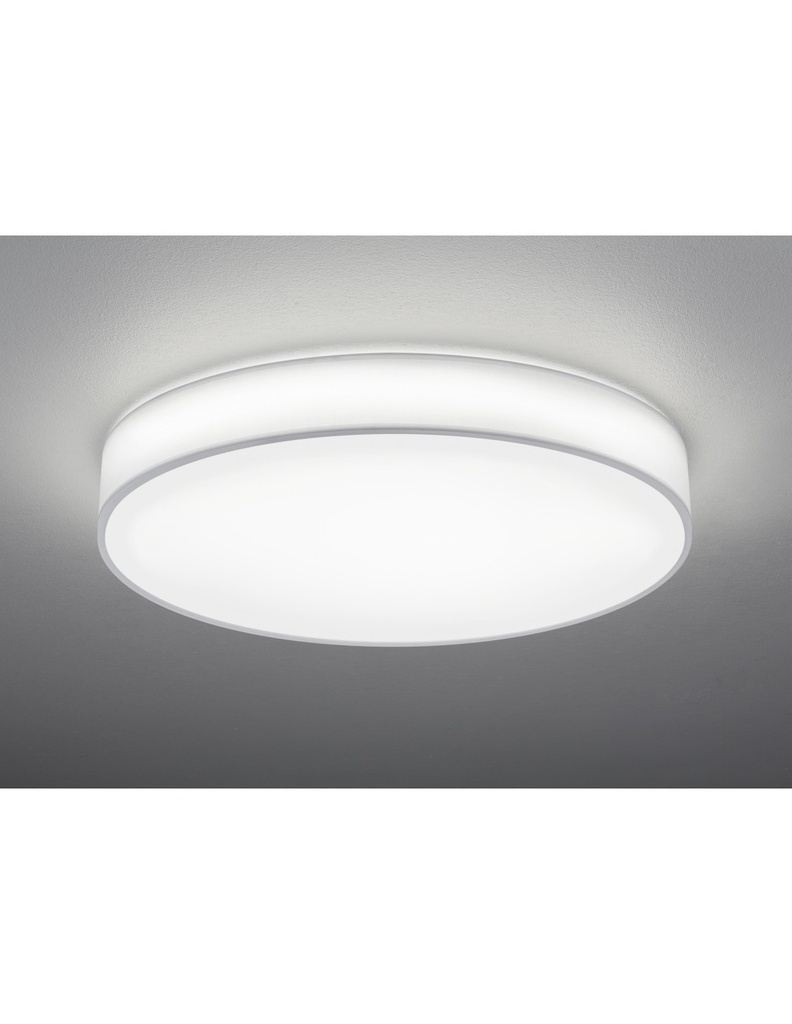 Plafoniera LED Paralume Tessuto Bianco Ø75 cm