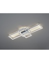 Plafoniera Led Thiago 3 Rettangoli L104 cm Nichel