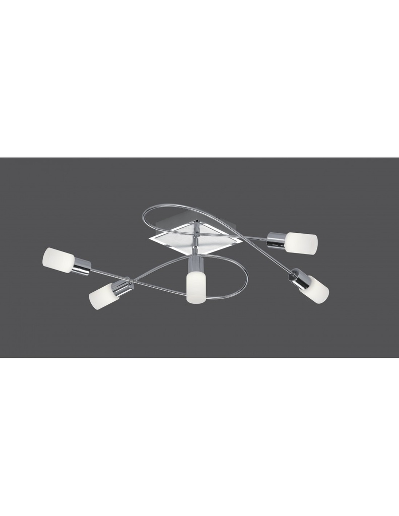 Plafoniera Moderna Cromo 5 Led