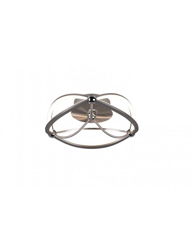 Plafoniera Moderna Led Charivari Fiocco Nichel Ø41 cm