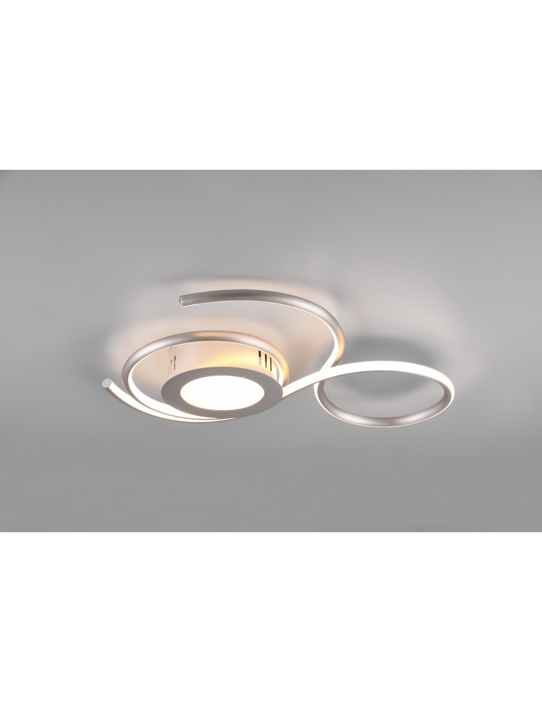 Plafoniera Moderna Led Dimmer Per Soggiorno Jive Nichel