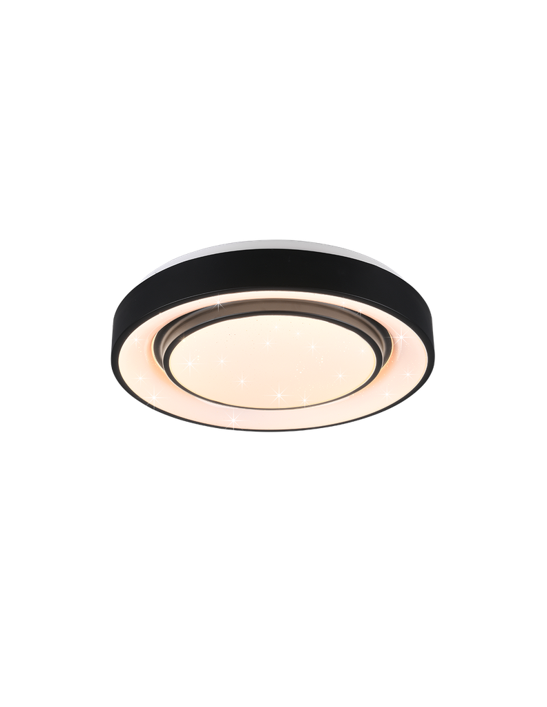 Plafoniera LED Dimmer RGB Mona Nero Ø38 cm