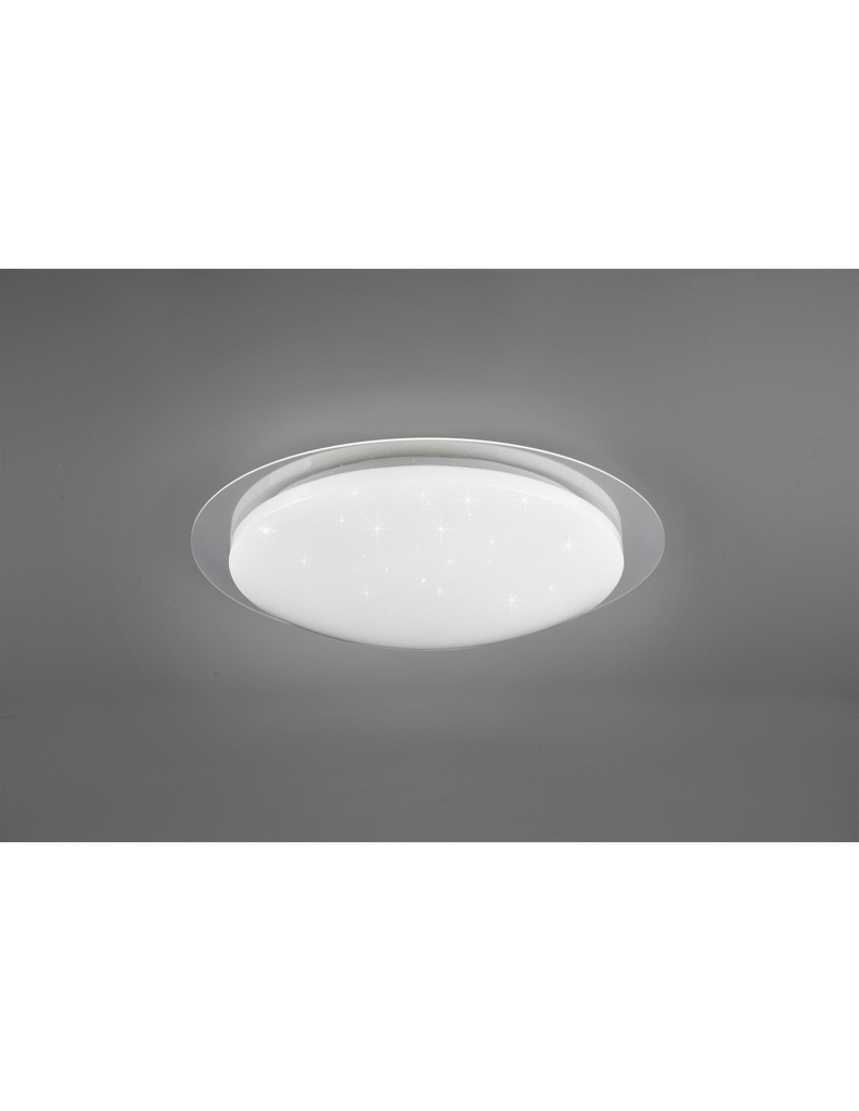 Plafoniera Moderna Led RGB Dimmerabile Bilbo Ø48 cm Bianco Trio Lighting