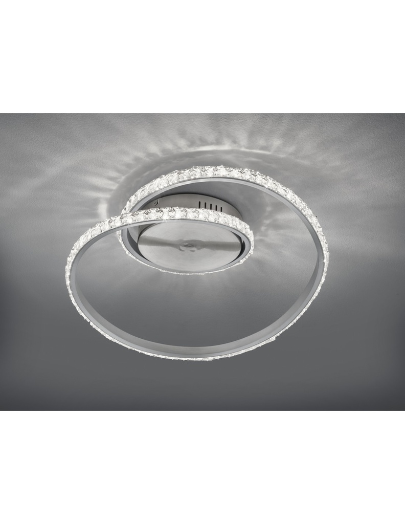 Plafoniera Moderna Rubin Led Dimmerabile RGB Effetto Cristallo Ø45 cm