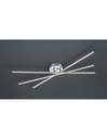Plafoniera Moderna Tiriac 3 Bacchette Led Nichel L100 cm
