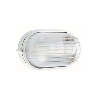 Plafoniera Piccola E27  linea industriale ovale  bianco
