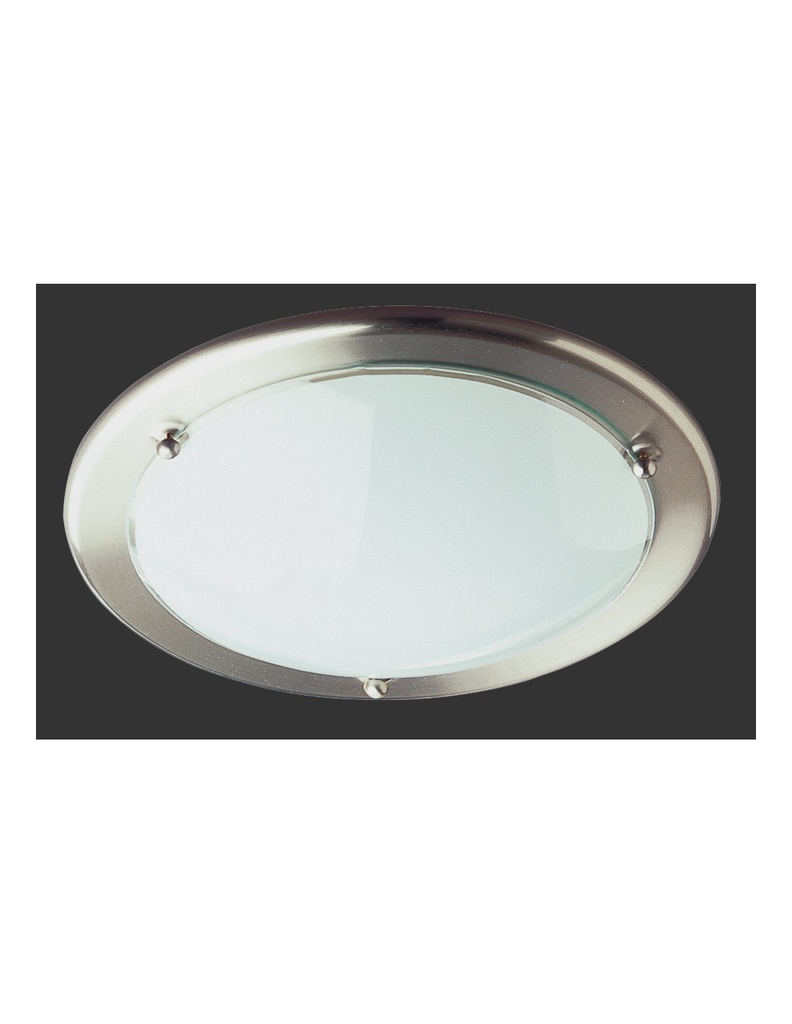 Plafoniera Primo 1xE27 60w Nichel Vetro Opale Ø30 cm Trio Lighting