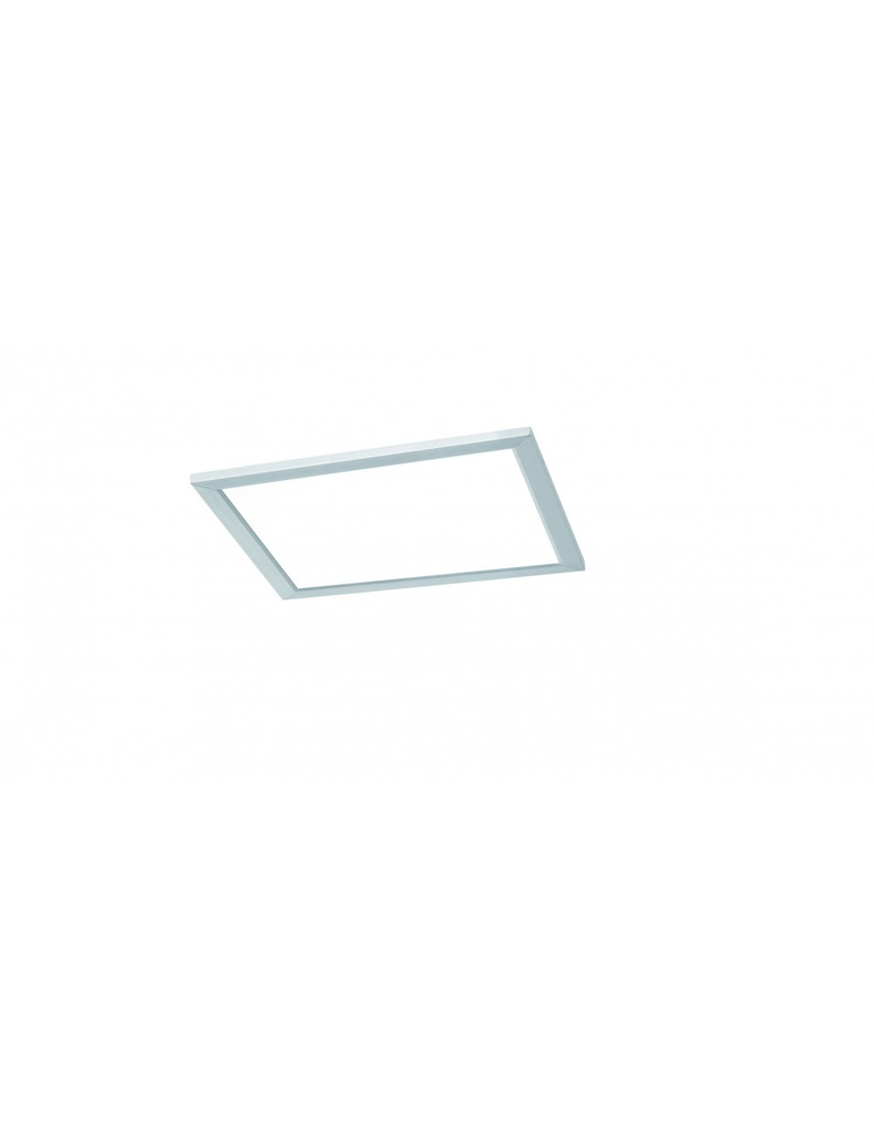 Plafoniera Quadrata Dimmerabile RGBW Nichel 29x29 cm