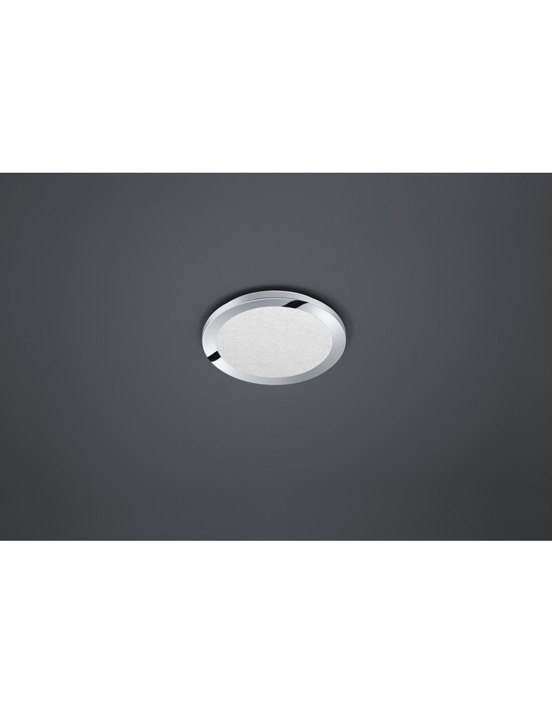 Plafoniera Rotonda LED Dimmerabile Cromo Ø26 cm