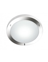 Plafoniera Rotonda Nichel con Vetro Opale IP44