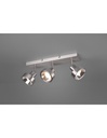 Plafoniera Soffitto 3 Spot Orientabili Nichel Opaco