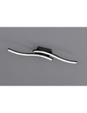 Plafoniera Soffitto Design Doppia Bacchetta Led 3000k Route Nero Trio Lighting