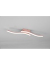 Plafoniera Soffitto Design Doppia Bacchetta Led 4000k Route Oro Rosa Trio Lighting