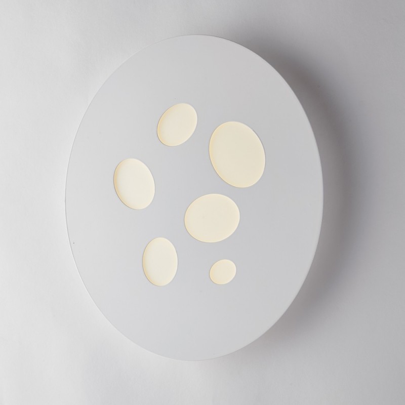 Plafoniera in metallo LED integrato sei luci Bianco 40x h5 cm