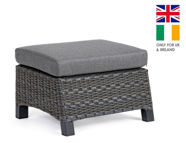 Poggiapiedi in Alluminio con Intreccio in Fibra Sintetica