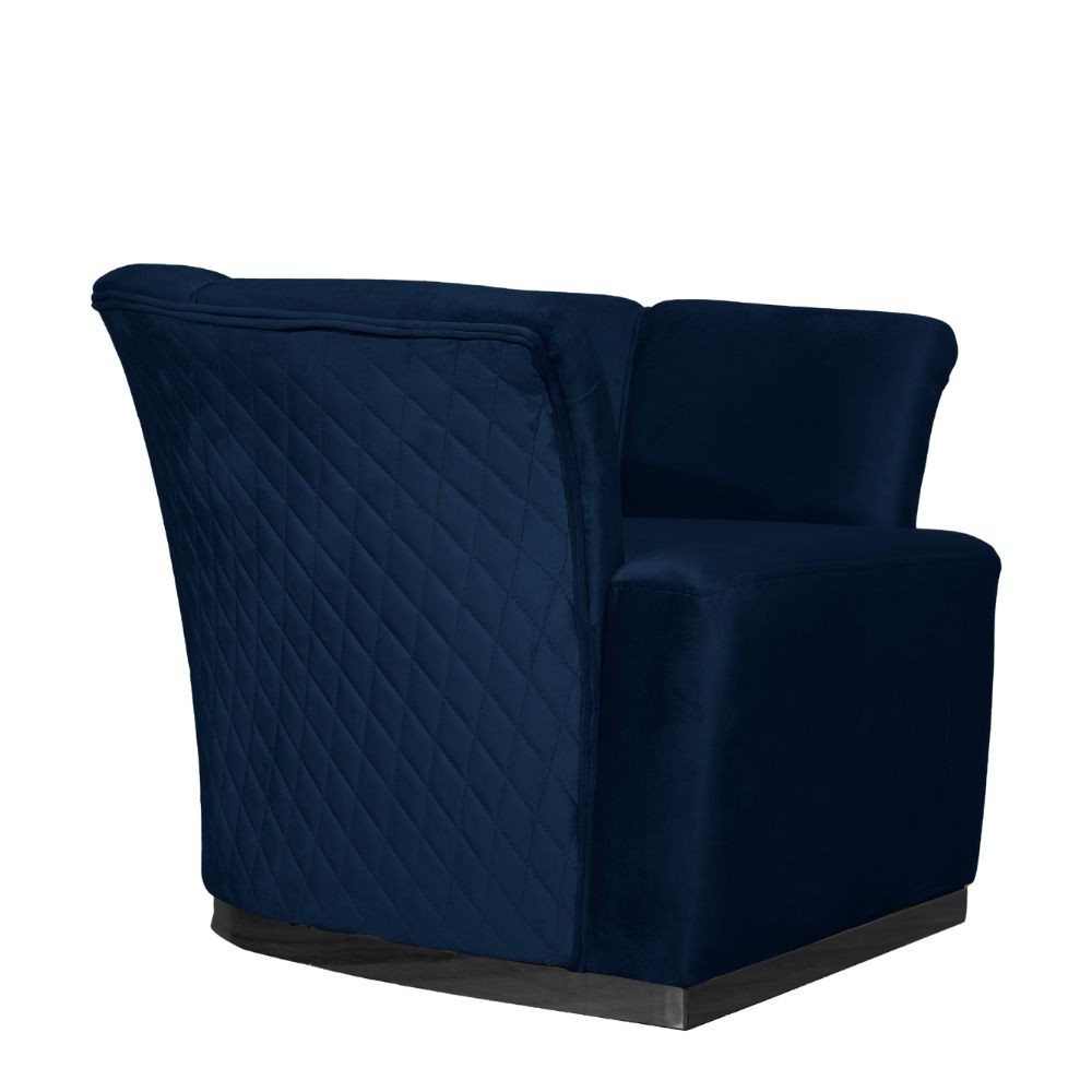 Poltrona Argentario Berger blu notte base nera