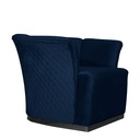 Poltrona Argentario Berger blu notte base nera