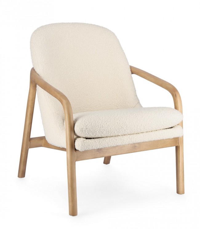 Poltrona Elaide Pure in Poliestere Effetto Boucle'