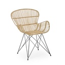 Poltrona Venturs in fibre stile naturale - Dimensioni: 62x68x85 cm