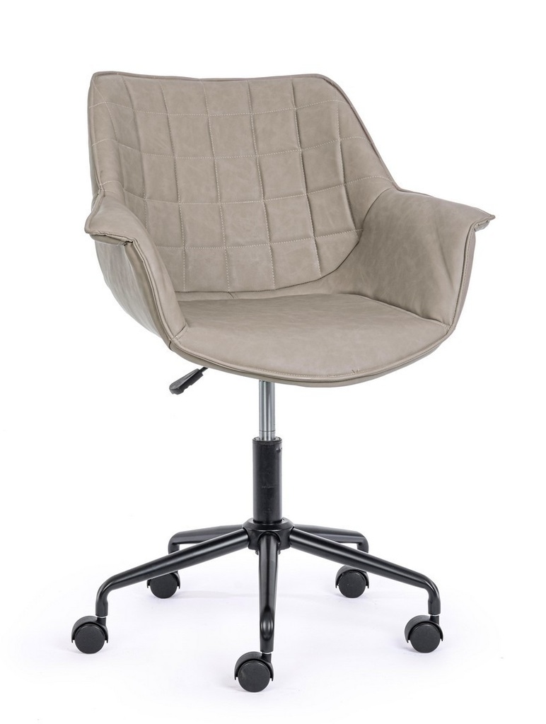 Poltrona da ufficio tortora Joshua - 53x60x82 cm