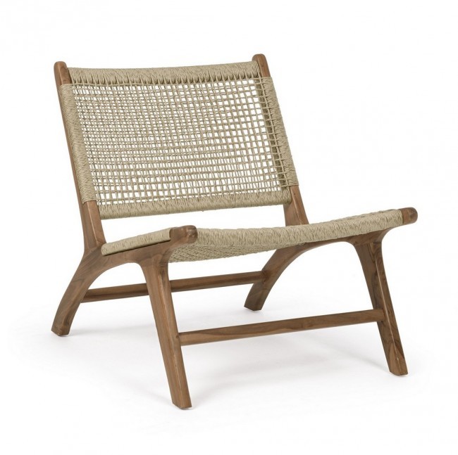 Poltrona da giardino in fibra sintetica Adelita - 60x80x73 cm