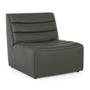 Poltrona moderna in legno effetto pelle verdone stile design - 76x89x79 cm