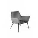 Poltrona elegante in velluto con struttura in metallo, 70x71.5x79 cm