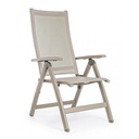 Poltrona per esterno reclinabile Tortora 59x71x h113 cm