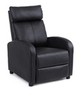 Poltrona reclinabile nero similpelle Desirè - Dimensioni: 79x82/140x103,5 cm