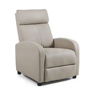 Poltrona reclinabile similpelle tortora Desirè - Dimensioni: 79x82/140x103,5 cm