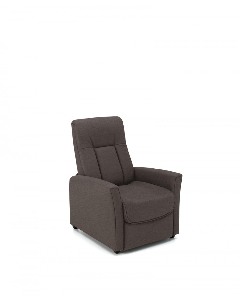Poltrona relax manuale in microfibra, grigio scuro, con struttura in legno massello e meccanismo in metallo, 89x71x95cm