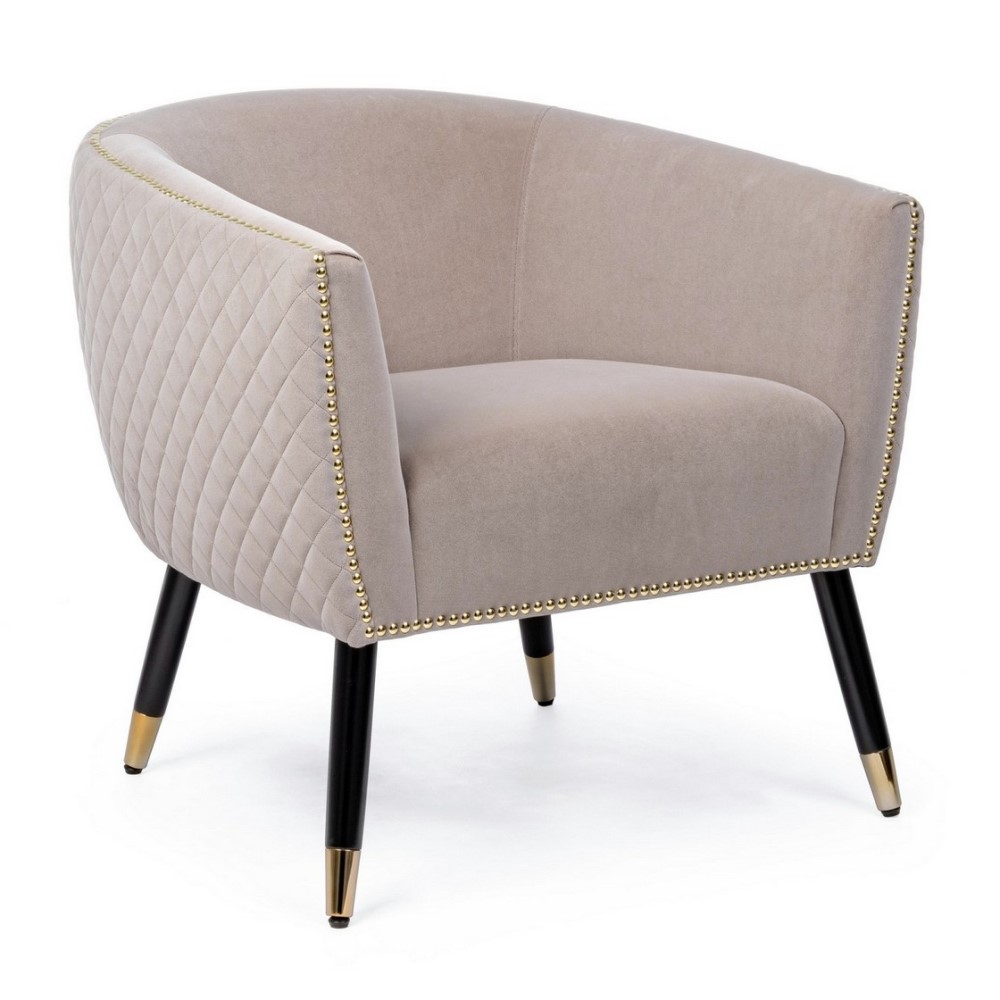 Poltrona rivestita stile atmosphere - Dimensioni: 74x71x71 cm