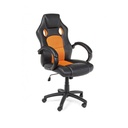Poltrona ufficio Racing nero-arancio in similpelle - Dimensioni: 55x66x1107120 cm