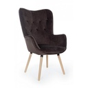 Poltrona velluto grigio marmotta - Dimensioni: 68x76x105 cm