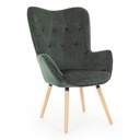 Poltrona velluto verde bosco - Misure: 68x76x105 cm