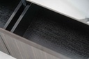 Porta TV in ceramica marmo nero, MDF impiallacciato con finitura ebano e metallo, 400 cm x 1800 cm x 450 cm