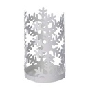 Portabicchiere metallo fiocco neve bianco tondo ø8h20