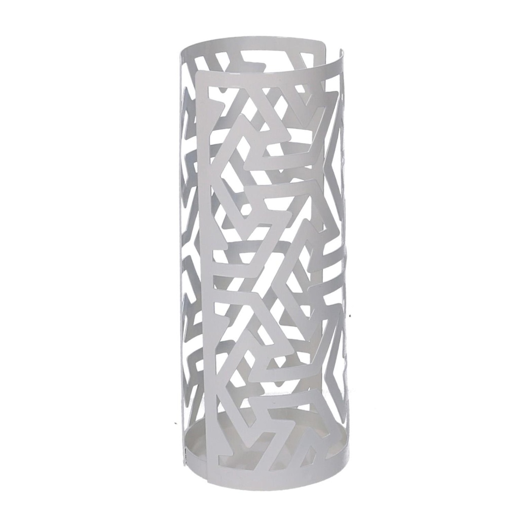 Portabicchiere Metallo Frecce Bianco Tondo ø8x20 cm