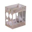 Portabottiglie in legno per 6 bottiglie - 30x20x34 cm