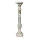 Portacandele candelabro legno bianco ø11,5x47 cm