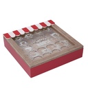 Portacialde in legno quadrato 23,5x23,5x6,5 cm